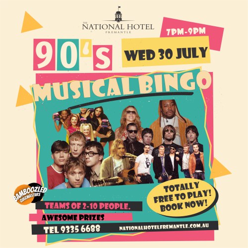 90s Musical Bingo