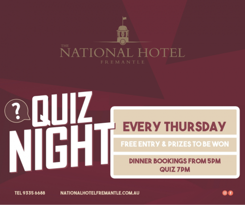Quiz Night every Thursday!